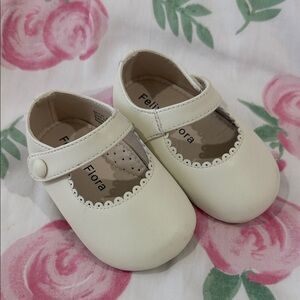 Felix & Flora Ivory Kids Dress Shoes